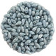 Czech DropDuo beads 3x6mm Chalk white baby blue luster 03000/14464